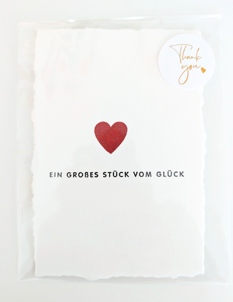 handgemachte geschenkkarte glueck