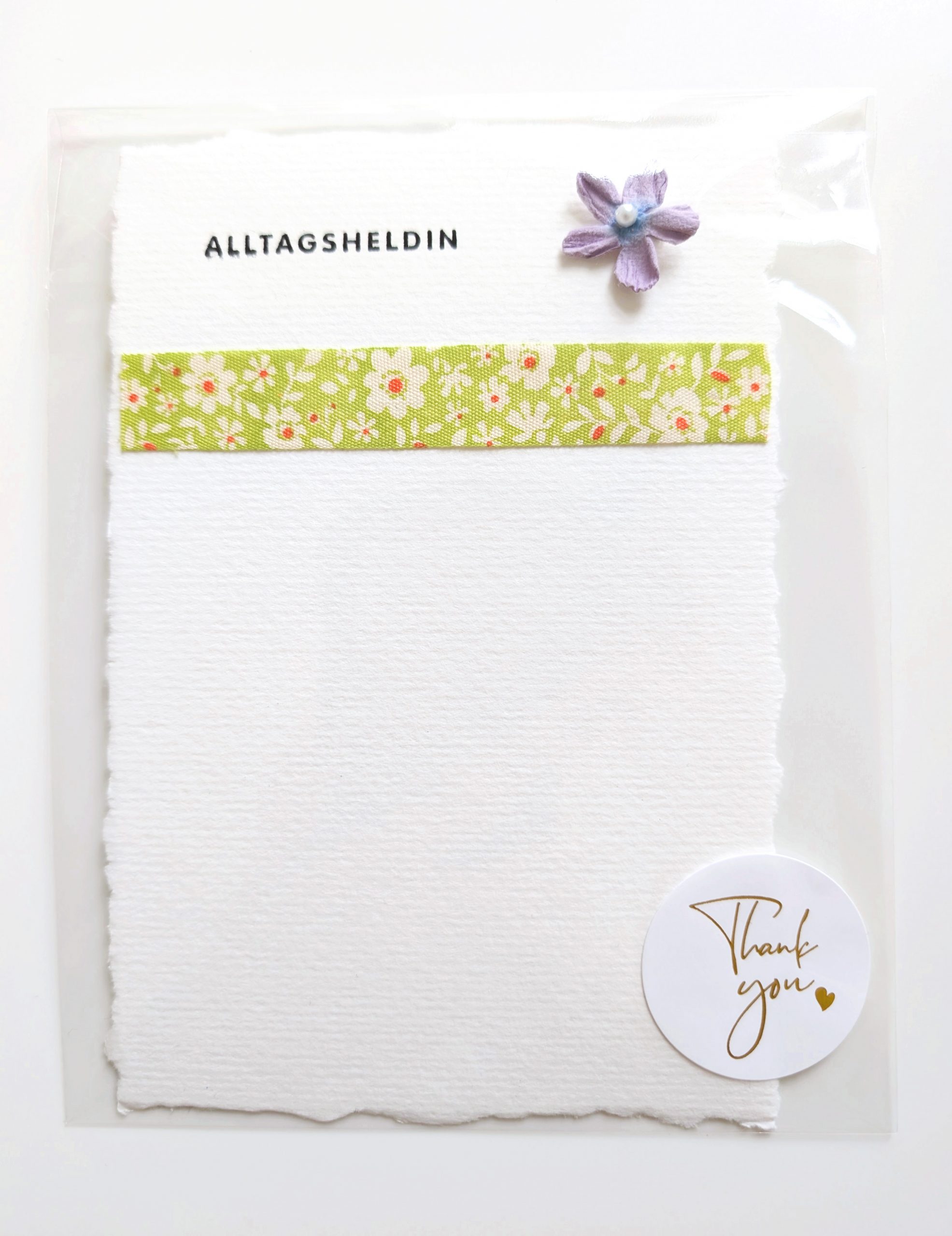 handgemachte geschenkkarte alltagsheldin